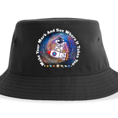 Mark Your Mark And See Where It Takes You International Dot Day Space Astronaut Sustainable Bucket Hat