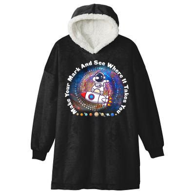 Mark Your Mark And See Where It Takes You International Dot Day Space Astronaut Hooded Wearable Blanket