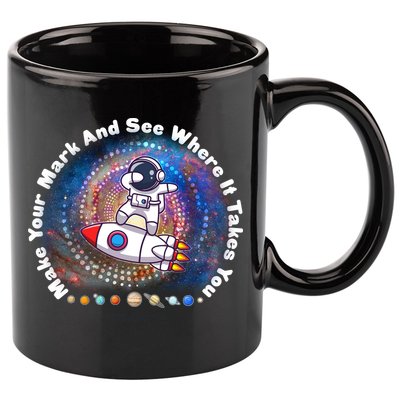 Mark Your Mark And See Where It Takes You International Dot Day Space Astronaut 11oz C Handle Ceramic Mug