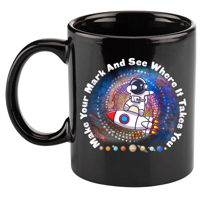 Mark Your Mark And See Where It Takes You International Dot Day Space Astronaut 11oz C Handle Ceramic Mug