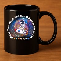 Mark Your Mark And See Where It Takes You International Dot Day Space Astronaut 11oz C Handle Ceramic Mug