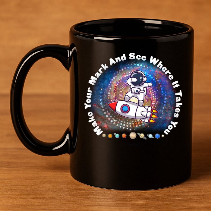 Mark Your Mark And See Where It Takes You International Dot Day Space Astronaut 11oz C Handle Ceramic Mug