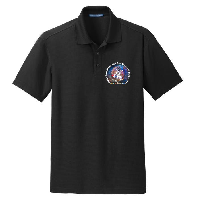 Mark Your Mark And See Where It Takes You International Dot Day Space Astronaut Dry Zone Grid Polo