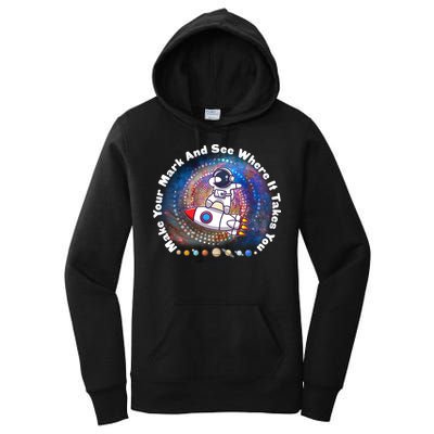 Mark Your Mark And See Where It Takes You International Dot Day Space Astronaut Women's Pullover Hoodie