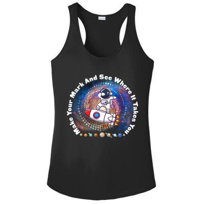 Mark Your Mark And See Where It Takes You International Dot Day Space Astronaut Ladies PosiCharge Competitor Racerback Tank