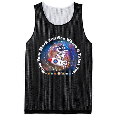 Mark Your Mark And See Where It Takes You International Dot Day Space Astronaut Mesh Reversible Basketball Jersey Tank
