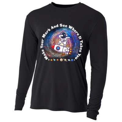 Mark Your Mark And See Where It Takes You International Dot Day Space Astronaut Cooling Performance Long Sleeve Crew