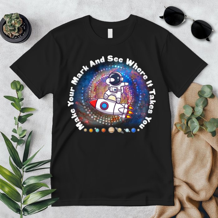 Mark Your Mark And See Where It Takes You International Dot Day Space Astronaut Premium T-Shirt