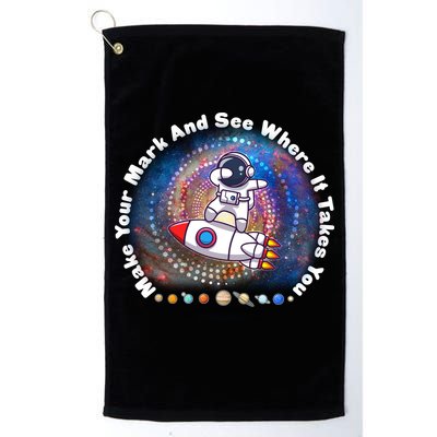 Mark Your Mark And See Where It Takes You International Dot Day Space Astronaut Golf Towel