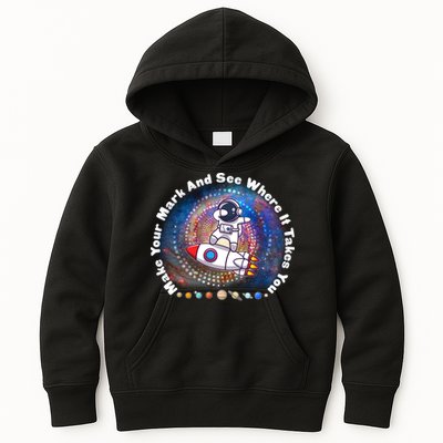 Mark Your Mark And See Where It Takes You International Dot Day Space Astronaut Kids Hoodie