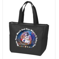 Mark Your Mark And See Where It Takes You International Dot Day Space Astronaut Zip Tote Bag