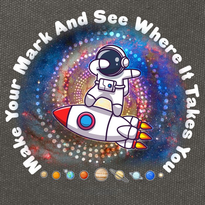 Mark Your Mark And See Where It Takes You International Dot Day Space Astronaut Cotton Canvas Backpack