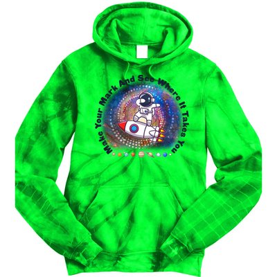 Mark Your Mark And See Where It Takes You International Dot Day Space Astronaut Tie Dye Hoodie