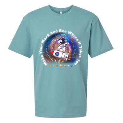 Mark Your Mark And See Where It Takes You International Dot Day Space Astronaut Sueded Cloud Jersey T-Shirt