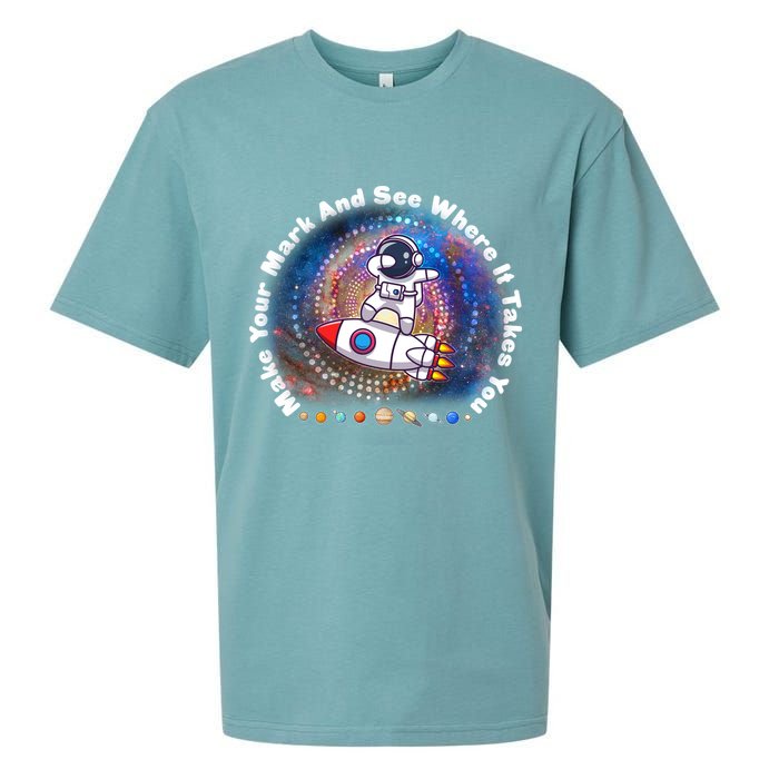Mark Your Mark And See Where It Takes You International Dot Day Space Astronaut Sueded Cloud Jersey T-Shirt