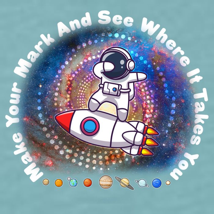 Mark Your Mark And See Where It Takes You International Dot Day Space Astronaut Sueded Cloud Jersey T-Shirt