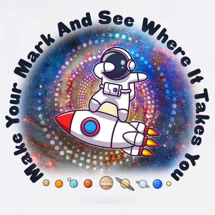 Mark Your Mark And See Where It Takes You International Dot Day Space Astronaut Garment-Dyed Sweatshirt