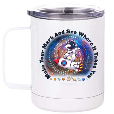 Mark Your Mark And See Where It Takes You International Dot Day Space Astronaut 12 oz Stainless Steel Tumbler Cup