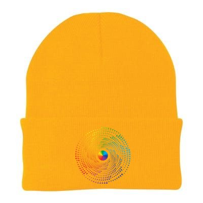 Make Your Mark International Dot Day Rainbow Polka Dot Swirl Knit Cap Winter Beanie