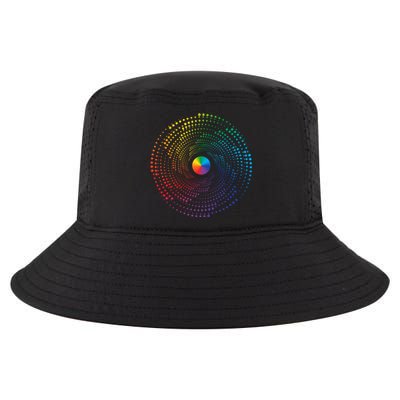 Make Your Mark International Dot Day Rainbow Polka Dot Swirl Cool Comfort Performance Bucket Hat