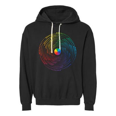 Make Your Mark International Dot Day Rainbow Polka Dot Swirl Garment-Dyed Fleece Hoodie