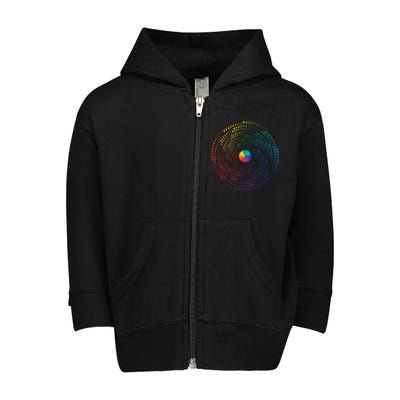 Make Your Mark International Dot Day Rainbow Polka Dot Swirl Toddler Zip Fleece Hoodie