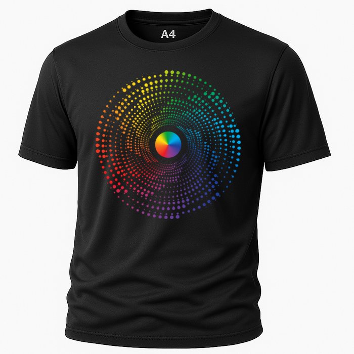 Make Your Mark International Dot Day Rainbow Polka Dot Swirl Performance Shirt