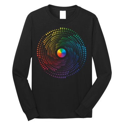 Make Your Mark International Dot Day Rainbow Polka Dot Swirl Long Sleeve Shirt
