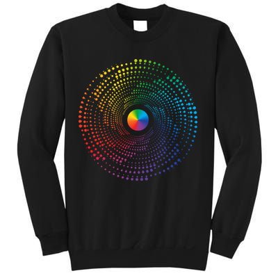Make Your Mark International Dot Day Rainbow Polka Dot Swirl Sweatshirt