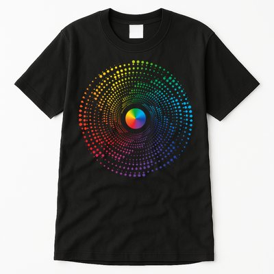 Make Your Mark International Dot Day Rainbow Polka Dot Swirl Tall T-Shirt