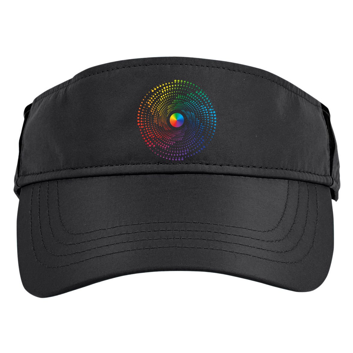 Make Your Mark International Dot Day Rainbow Polka Dot Swirl Adult Drive Performance Visor