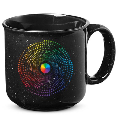 Make Your Mark International Dot Day Rainbow Polka Dot Swirl 15oz Campfire Ceramic Mug