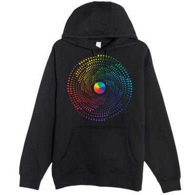Make Your Mark International Dot Day Rainbow Polka Dot Swirl Premium Pullover Hoodie