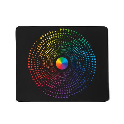 Make Your Mark International Dot Day Rainbow Polka Dot Swirl Mousepad