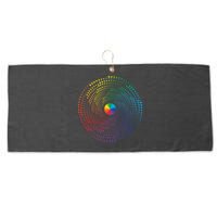 Make Your Mark International Dot Day Rainbow Polka Dot Swirl Large Microfiber Waffle Golf Towel