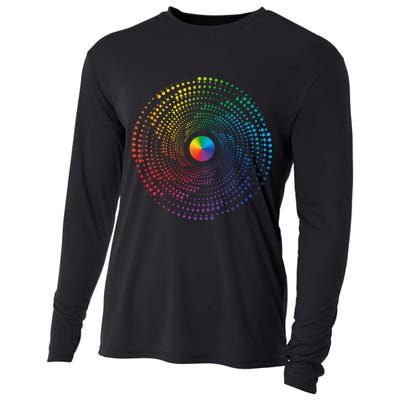 Make Your Mark International Dot Day Rainbow Polka Dot Swirl Cooling Performance Long Sleeve Crew