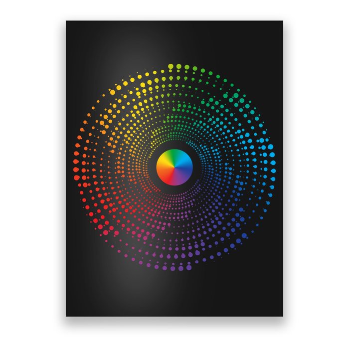 Make Your Mark International Dot Day Rainbow Polka Dot Swirl Poster