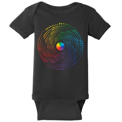 Make Your Mark International Dot Day Rainbow Polka Dot Swirl Baby Bodysuit