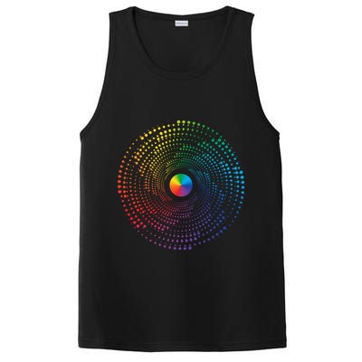 Make Your Mark International Dot Day Rainbow Polka Dot Swirl PosiCharge Competitor Tank