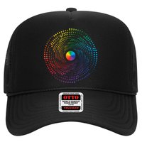 Make Your Mark International Dot Day Rainbow Polka Dot Swirl Trucker Hat