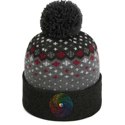 Make Your Mark International Dot Day Rainbow Polka Dot Swirl The Baniff Cuffed Pom Beanie