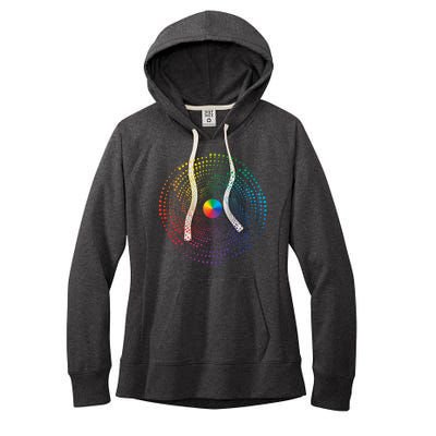 Make Your Mark International Dot Day Rainbow Polka Dot Swirl Women's Fleece Hoodie