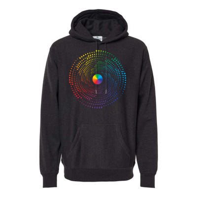 Make Your Mark International Dot Day Rainbow Polka Dot Swirl Premium Hoodie