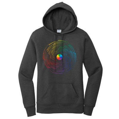 Make Your Mark International Dot Day Rainbow Polka Dot Swirl Women's Pullover Hoodie