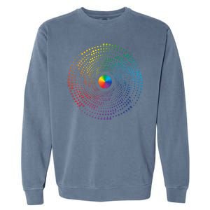 Make Your Mark International Dot Day Rainbow Polka Dot Swirl Garment-Dyed Sweatshirt