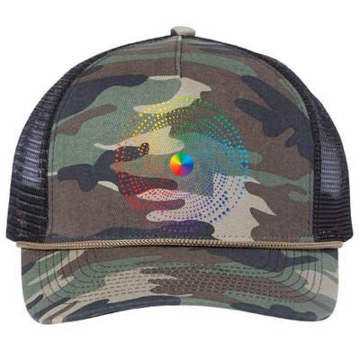 Make Your Mark International Dot Day Rainbow Polka Dot Swirl Retro Rope Trucker Hat Cap