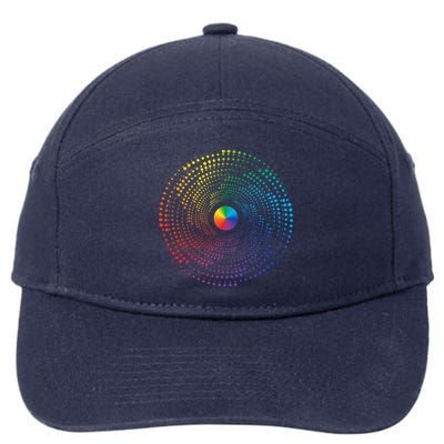 Make Your Mark International Dot Day Rainbow Polka Dot Swirl 7-Panel Snapback Hat