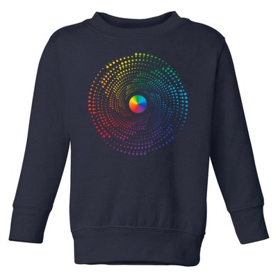 Make Your Mark International Dot Day Rainbow Polka Dot Swirl Toddler Sweatshirt