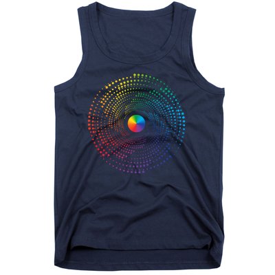 Make Your Mark International Dot Day Rainbow Polka Dot Swirl Tank Top