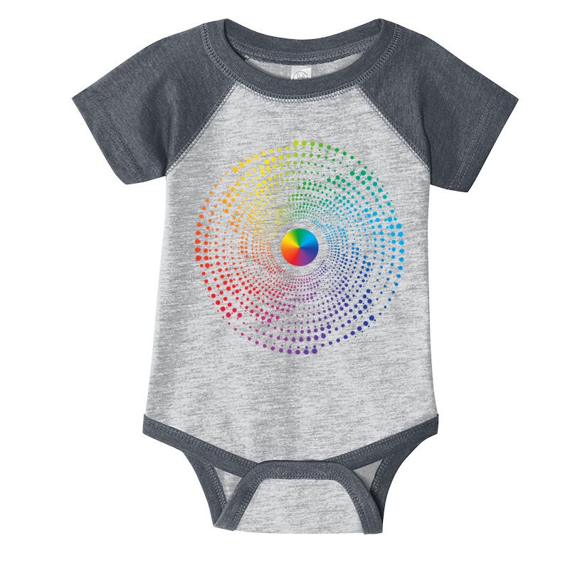 Make Your Mark International Dot Day Rainbow Polka Dot Swirl Infant Baby Jersey Bodysuit